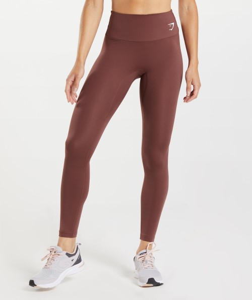 Gymshark Training Leggings Cherry Brown